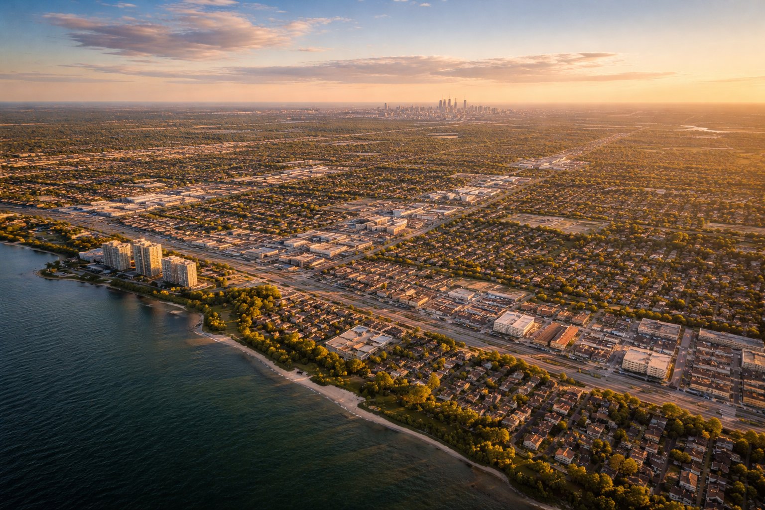 Greater Toronto Area aerial view